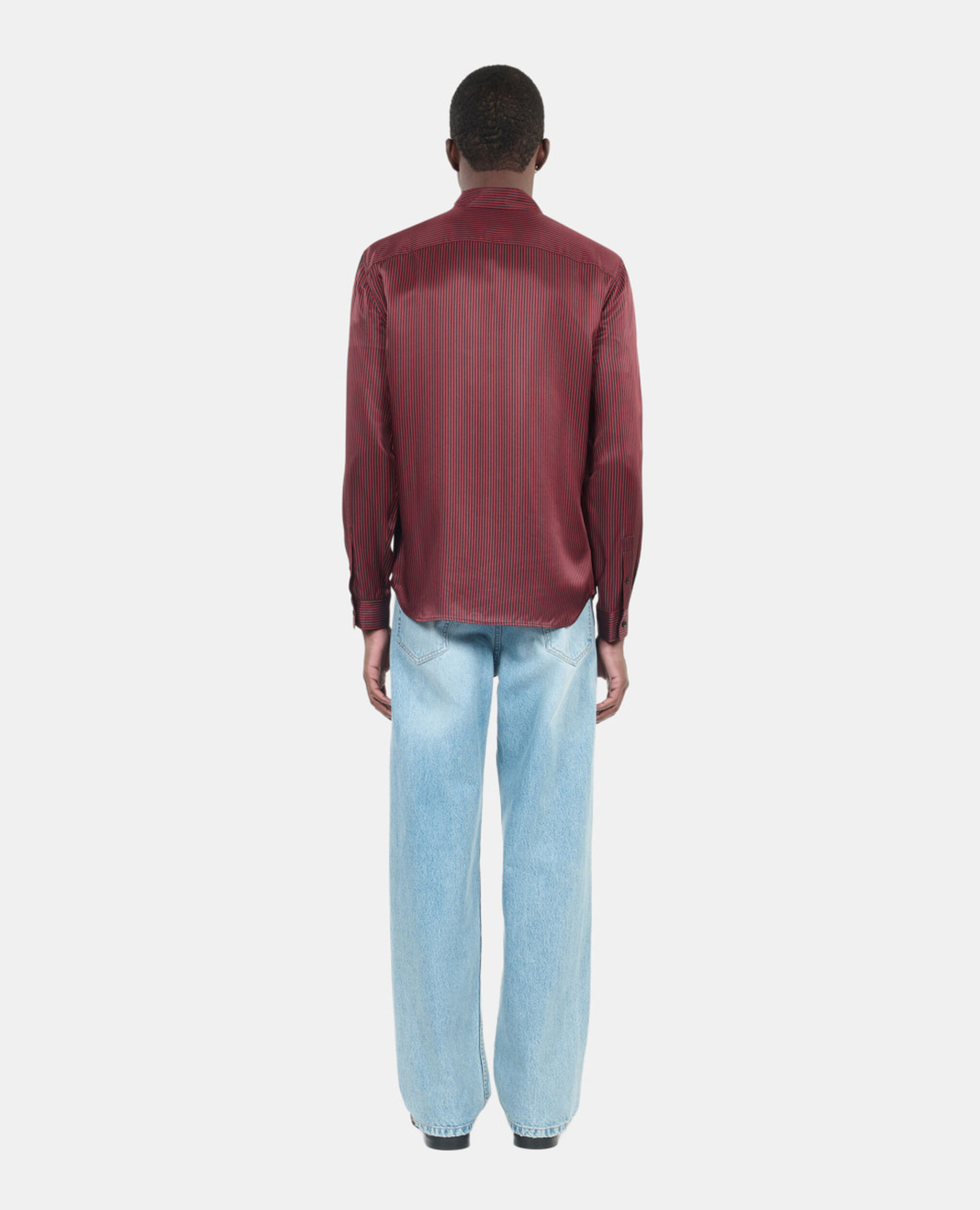 Chemise à rayures noires et rouges, BLACK - RED, hi-res image number null