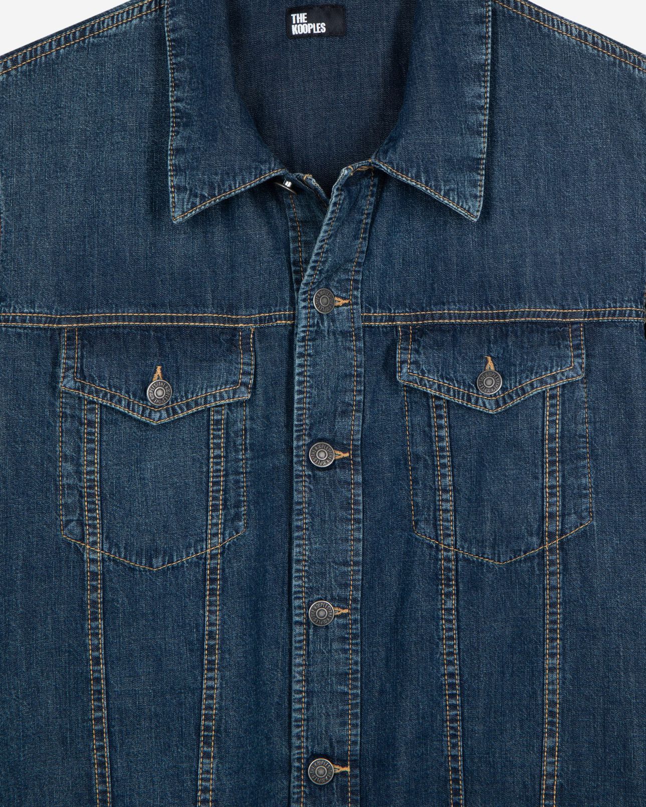 The Kooples MEN MEDIUM BLUE long-sleeved denim shirt
