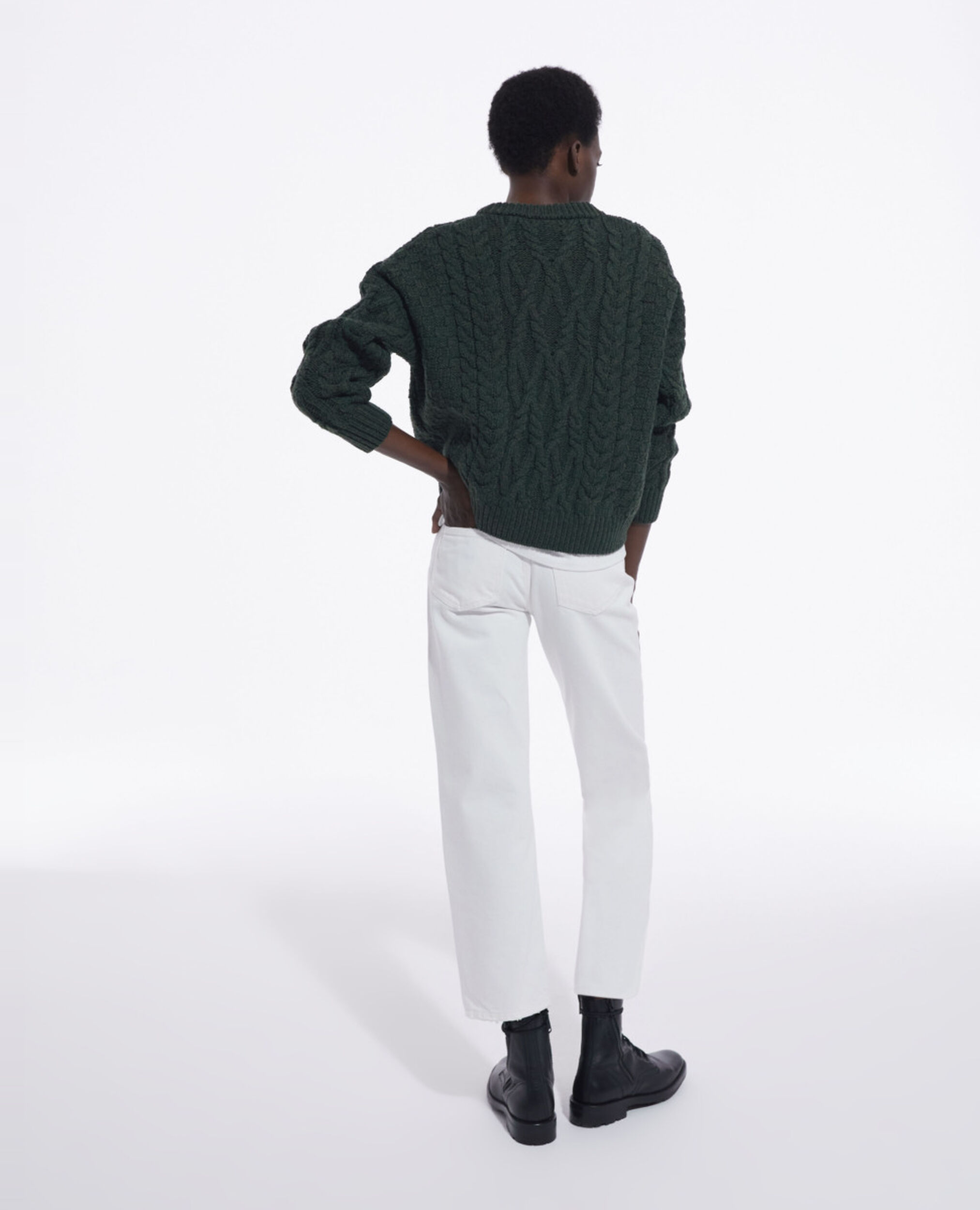 Khaki wool sweater, KAKI, hi-res image number null