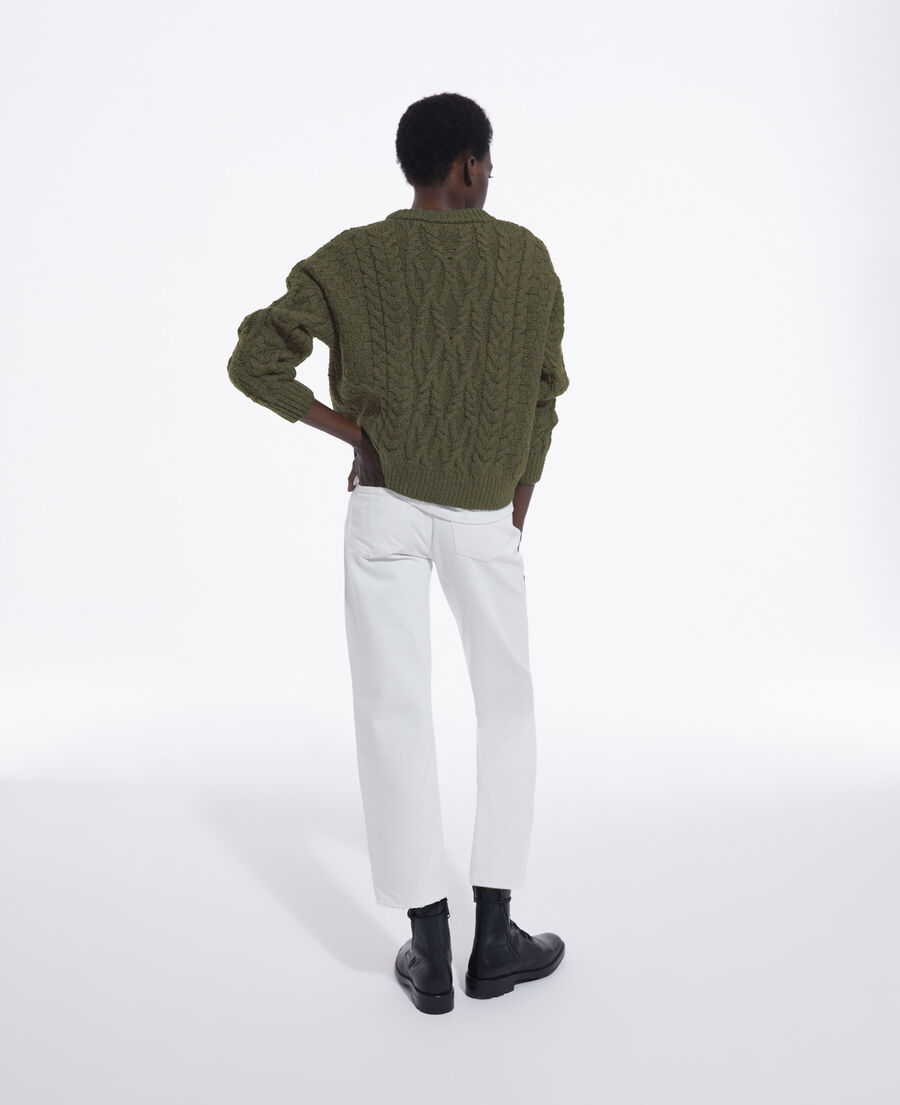 khaki wool sweater
