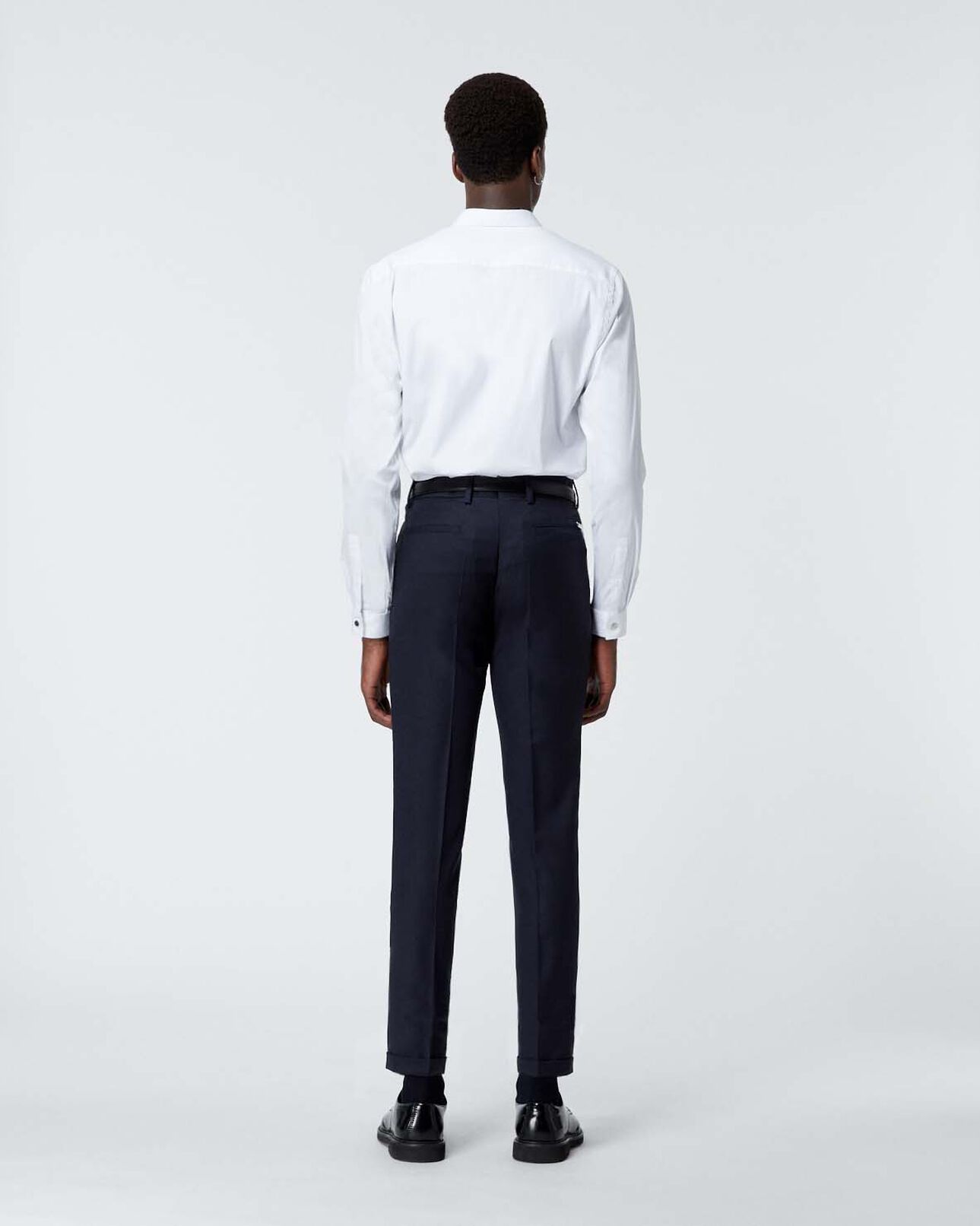 The Kooples HERREN WHITE weißes baumwollhemd mit seidenschal