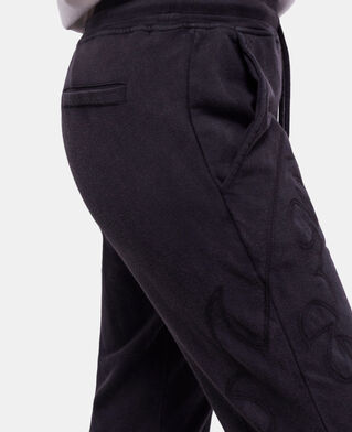 The Kooples WOMEN BLACK WASHED black joggers with western-style embroidery