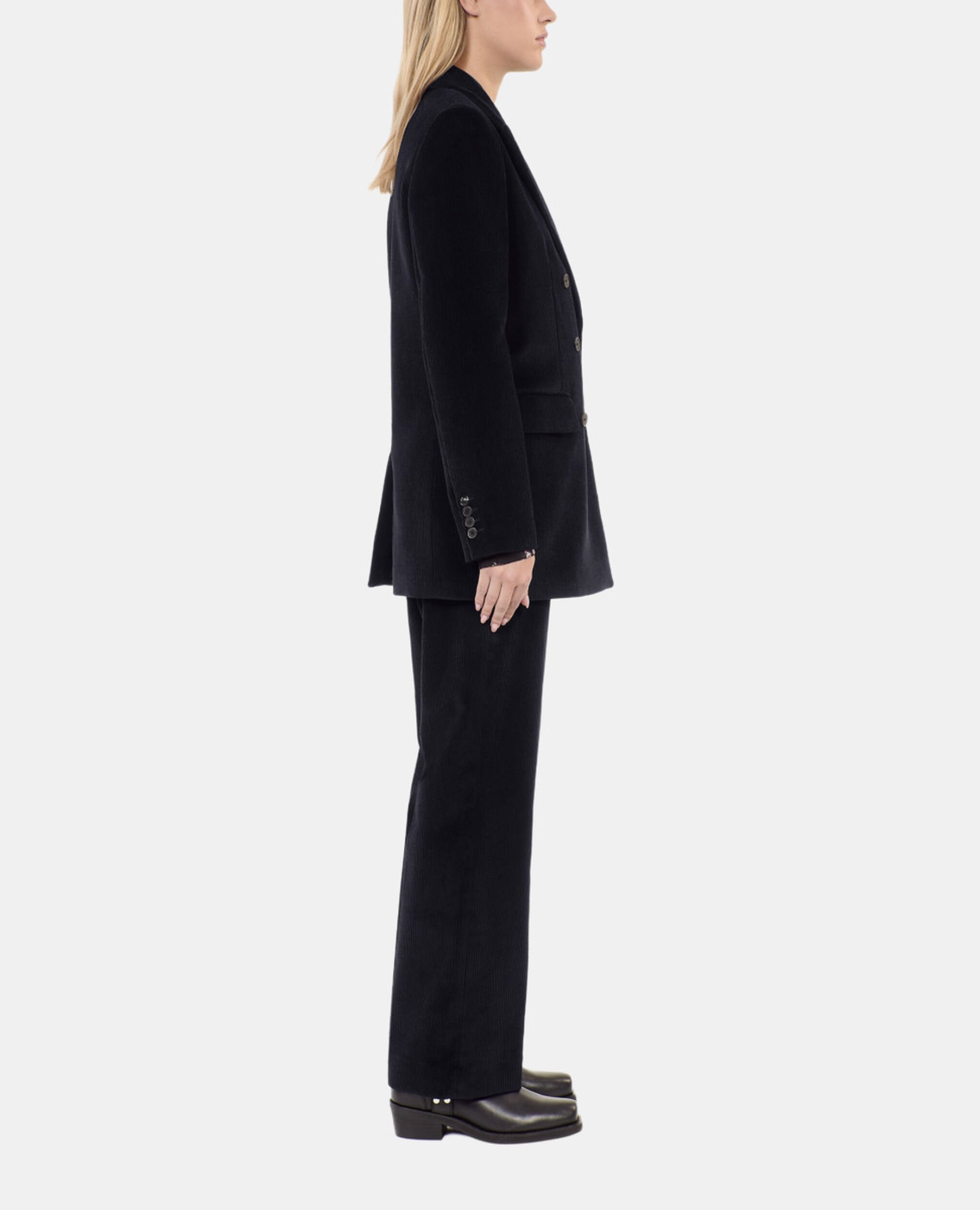 Black corduroy suit jacket, BLACK, hi-res image number null