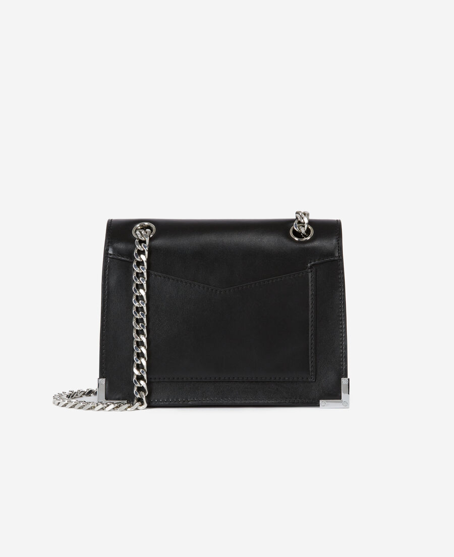 The Kooples WOMEN BLACK BRUT small emily chaine bag in black leather
