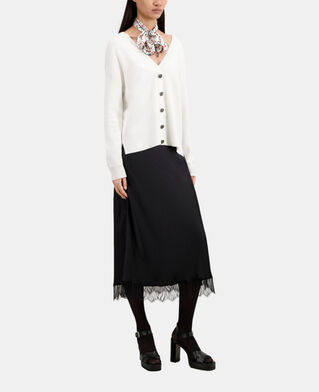 The Kooples F ECRU ecru sweater with buttoning on the back