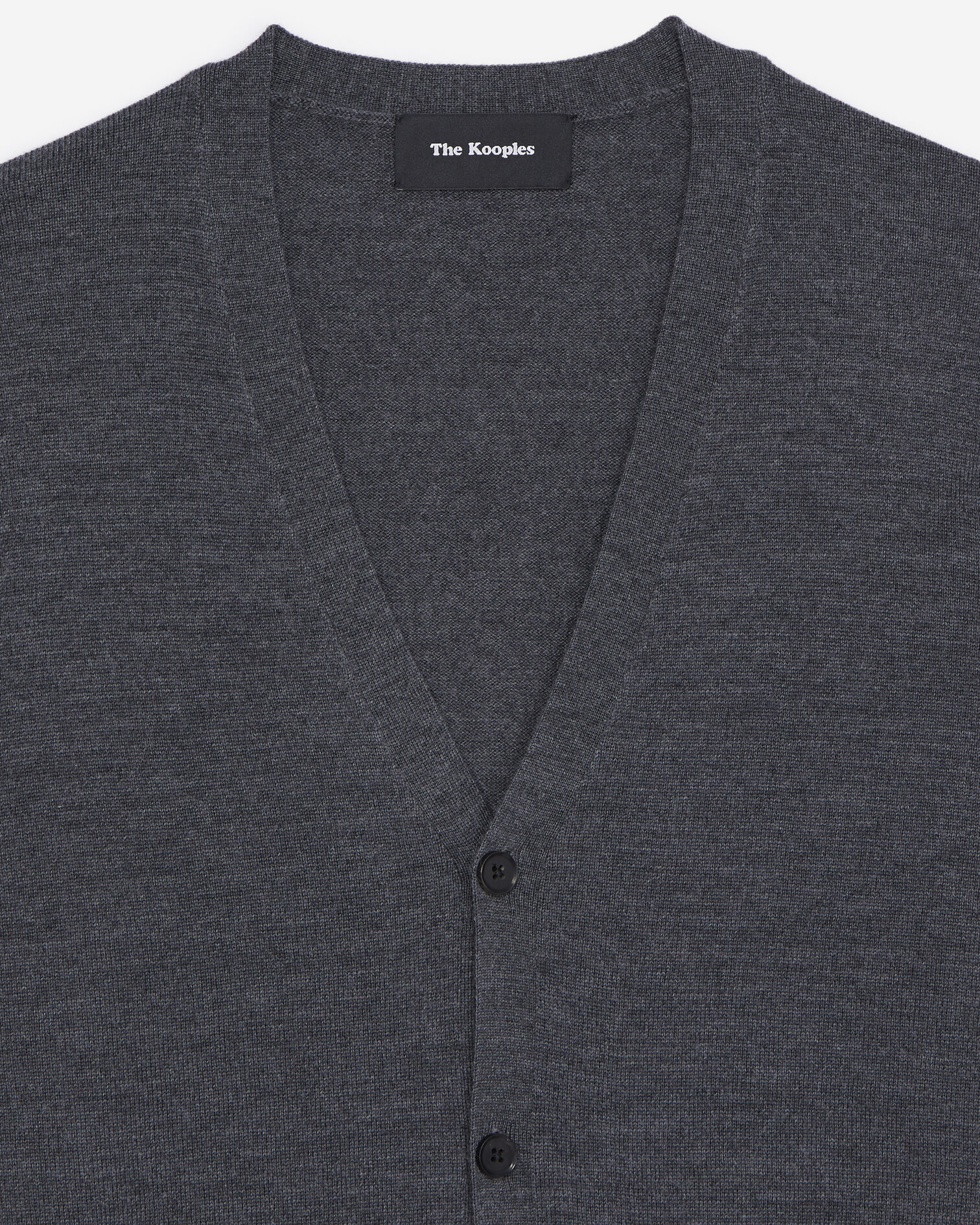 CARDIGAN HOMME EN LAINE MERINOS, GREY, hi-res image number null