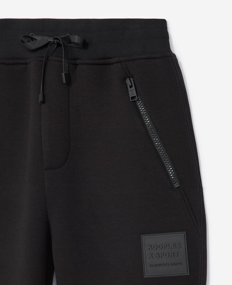 The Kooples HERREN BLACK schwarze skinny-jogginghose mit logo-patch