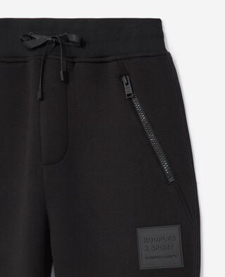 The Kooples HERREN BLACK schwarze skinny-jogginghose mit logo-patch