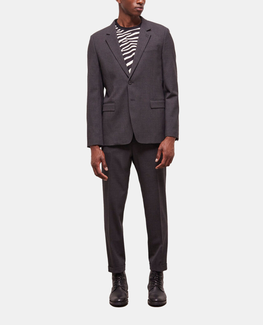 The Kooples MEN BLACK GREY wool suit jacket