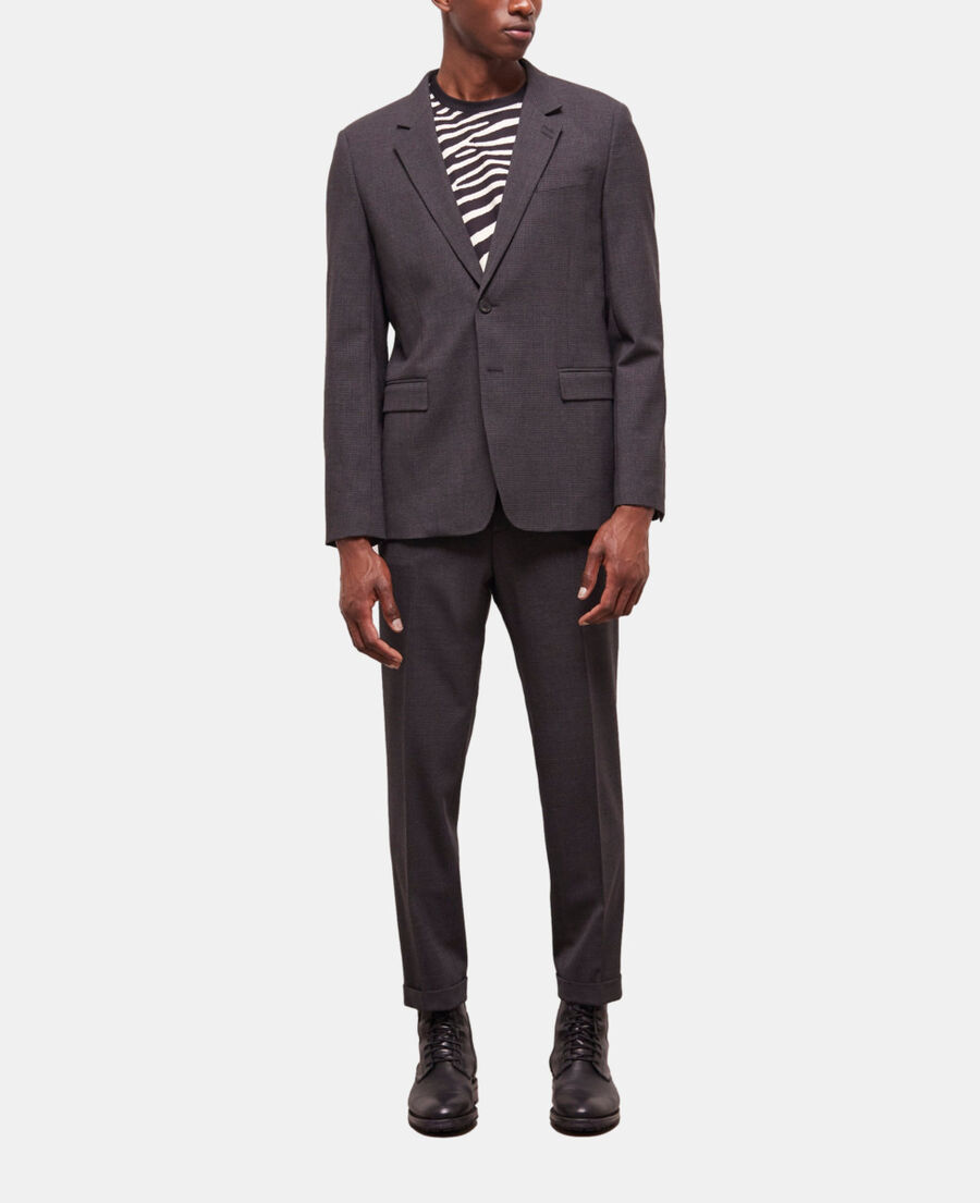 The Kooples HERREN BLACK GREY anzugjacke aus wolle