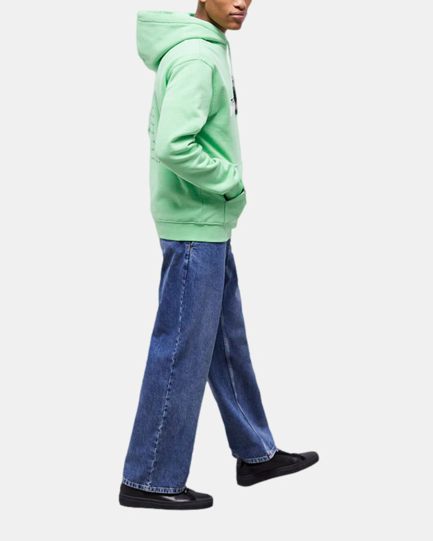 Grünes Kapuzensweatshirt mit Schriftzug, APPLE, hi-res image number null