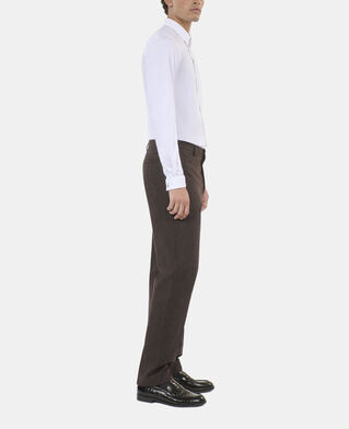 The Kooples H BROWN brown striped wide-leg trousers