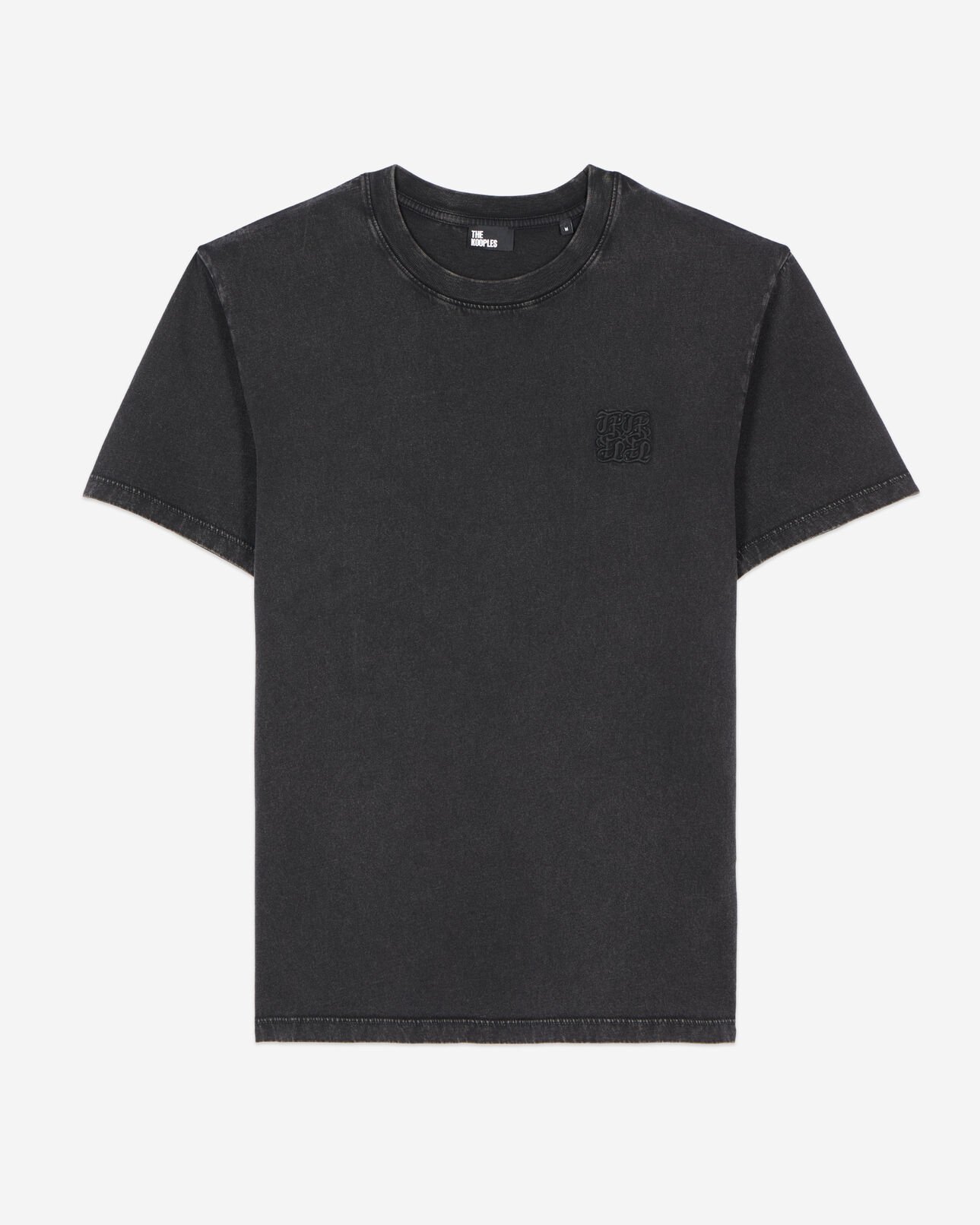 The Kooples HOMME BLACK t-shirt avec broderie logo noir