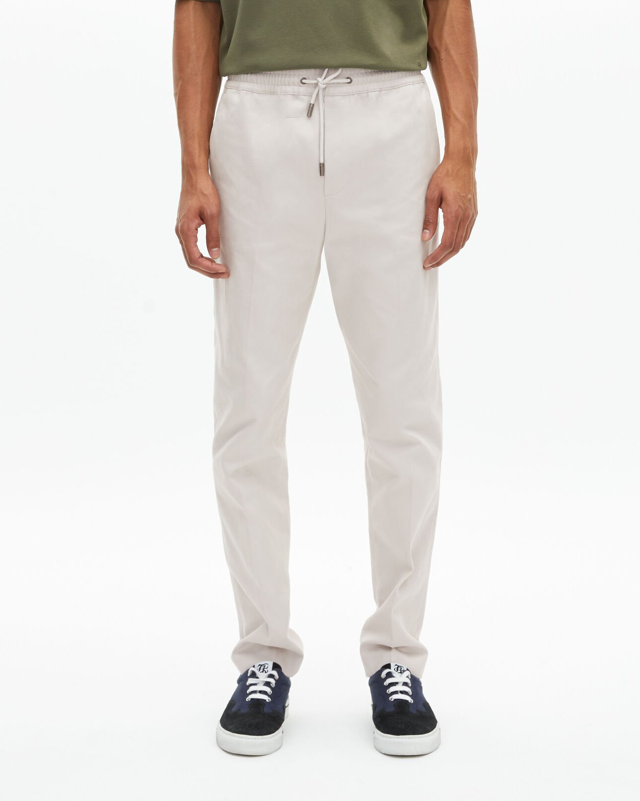 The Kooples H LIGHT GREY grey straight-leg pants