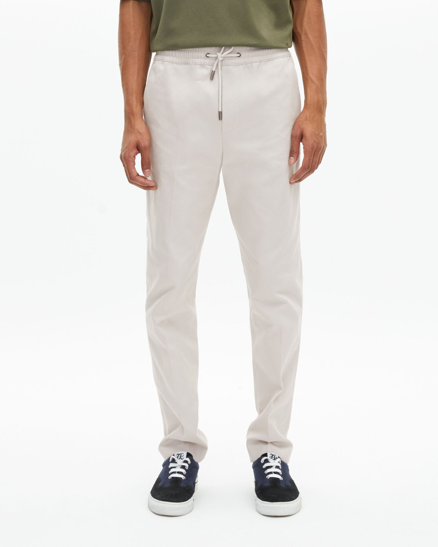 Grey straight-leg pants, LIGHT GREY, hi-res image number null