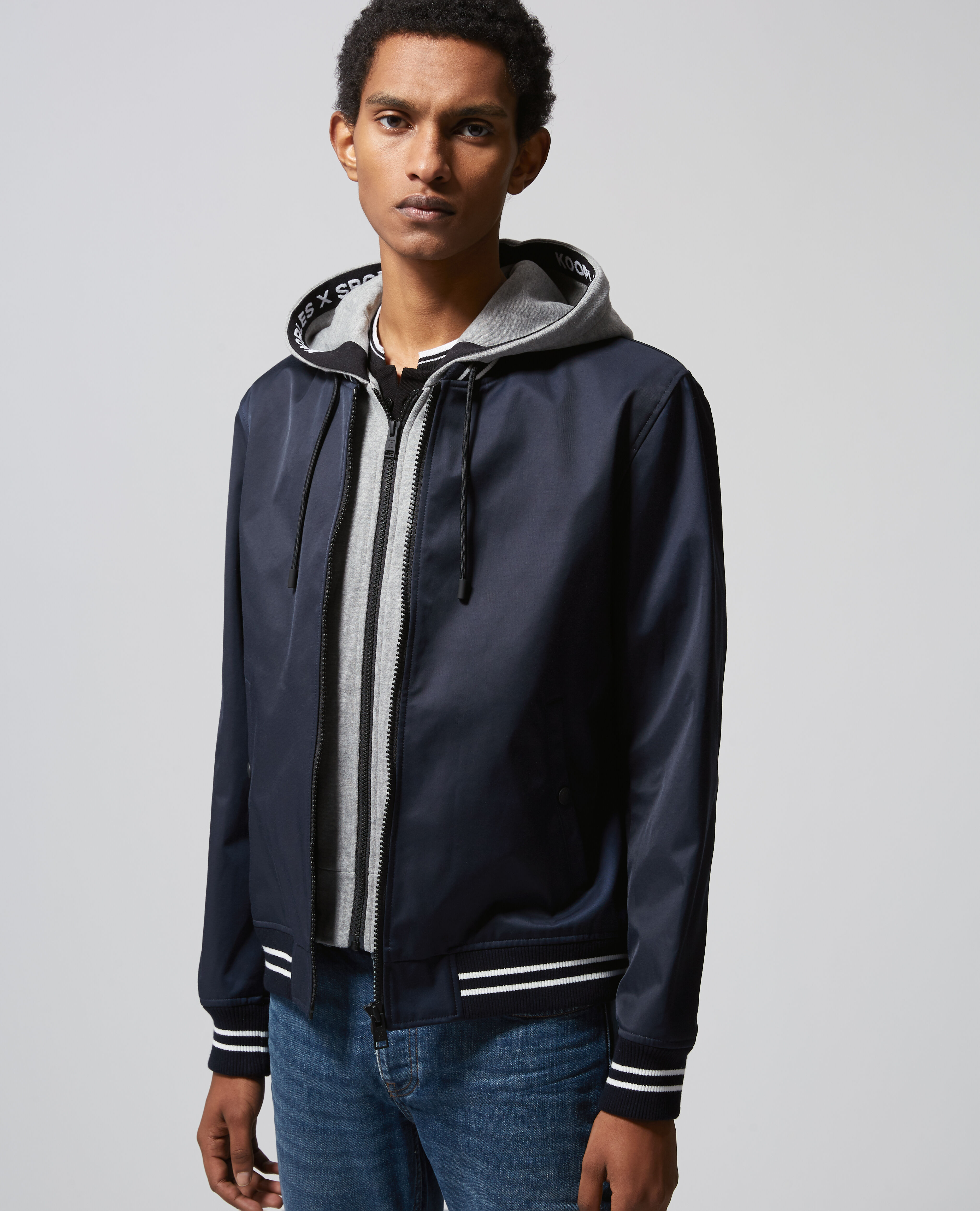 Hollister navy cheap blue jacket
