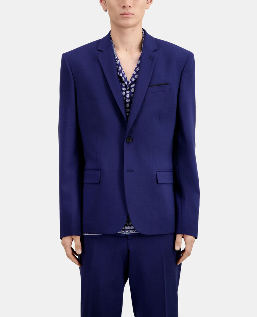 The Kooples HERREN DARK BLUE leuchtend blaue anzugjacke aus wolle