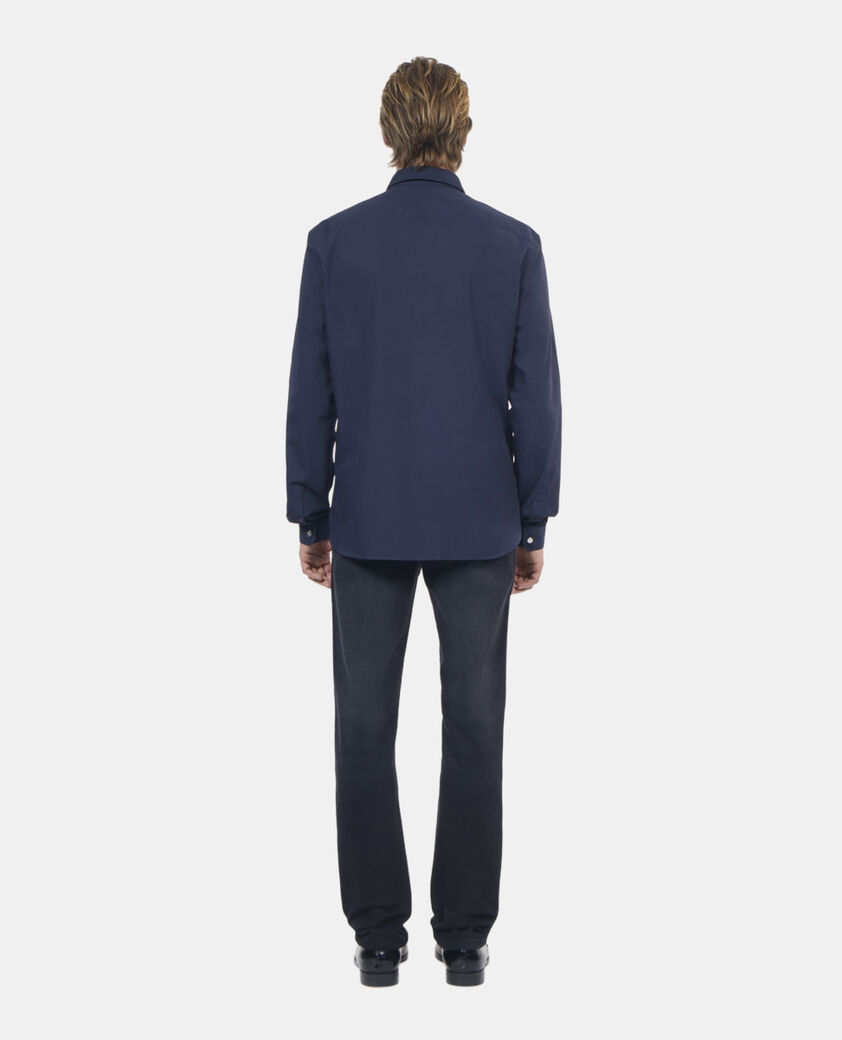 The Kooples HOMME NAVY chemise en popeline bleu marine