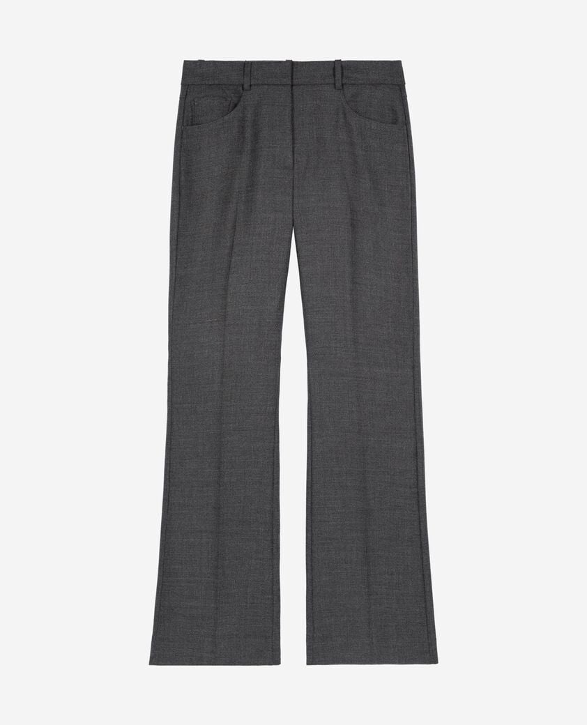 The Kooples F BLACK dark gray wool bootcut tailored pants