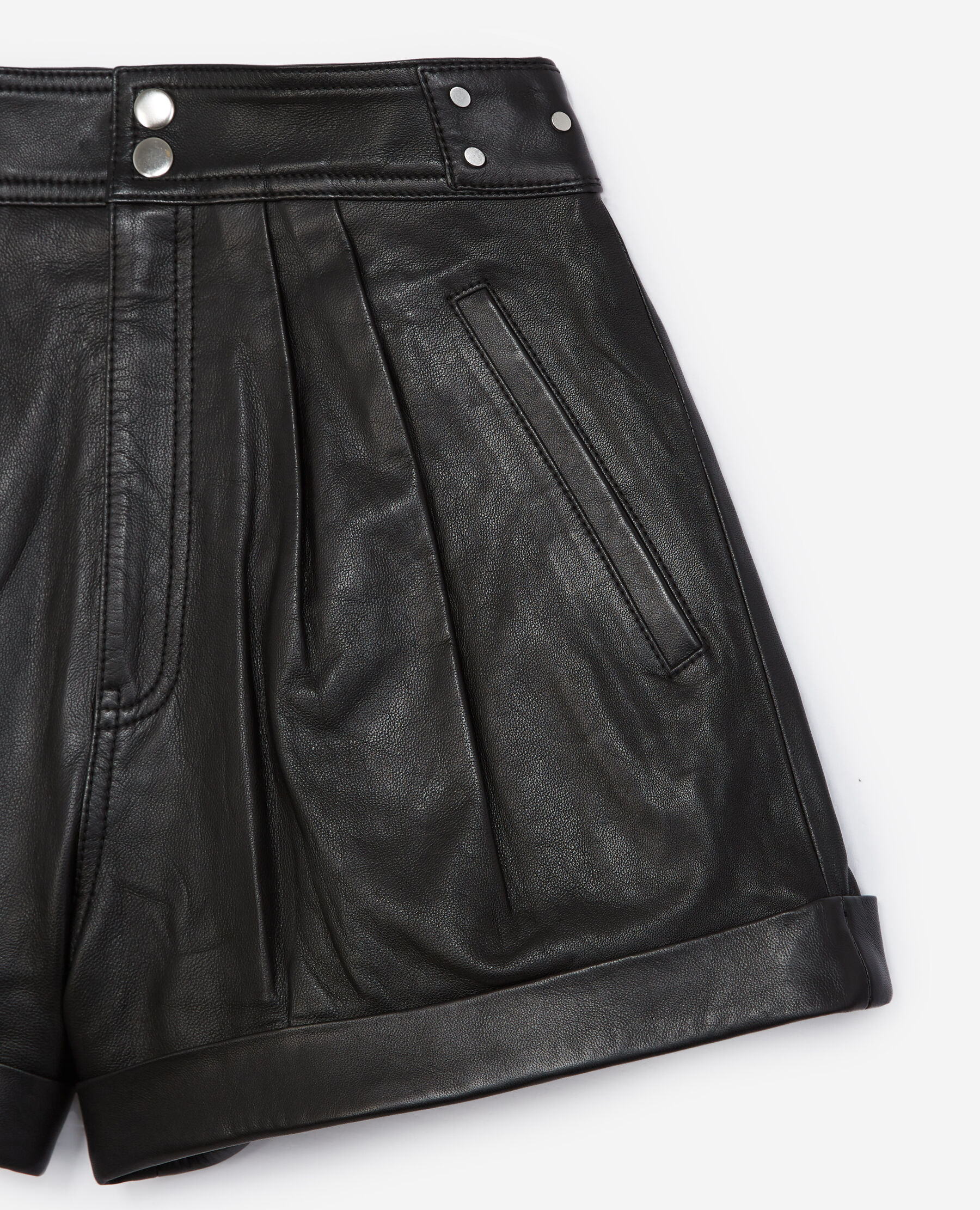 Womens leather shorts high waisted shop