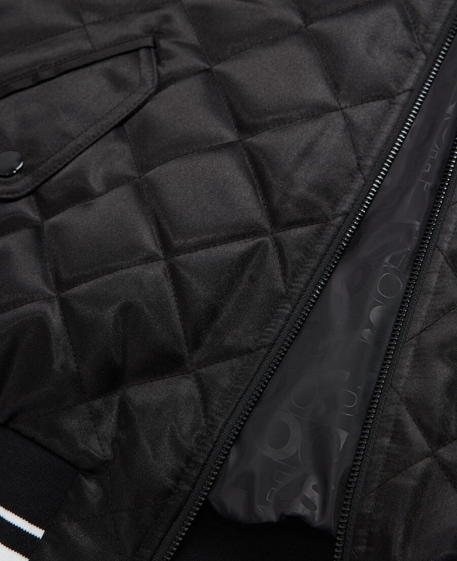blouson brodé noir