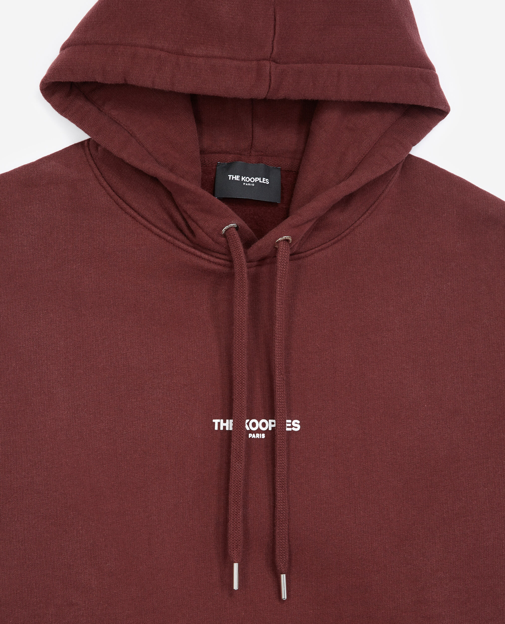 Burgundy sweatshirt with hood and logo, BORDEAUX, hi-res image number null