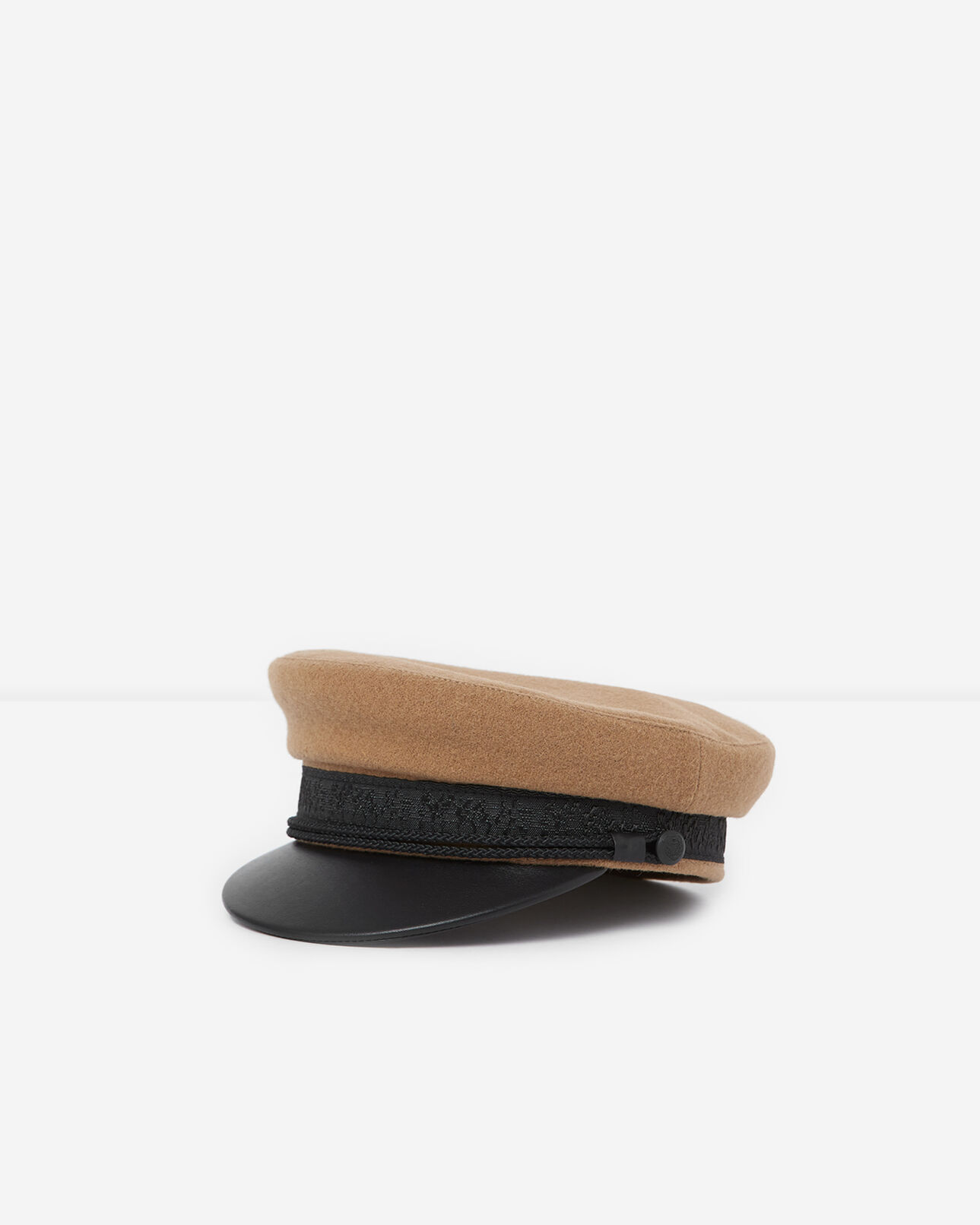 The Kooples FEMME BEIGE casquette beige femme visière cuir