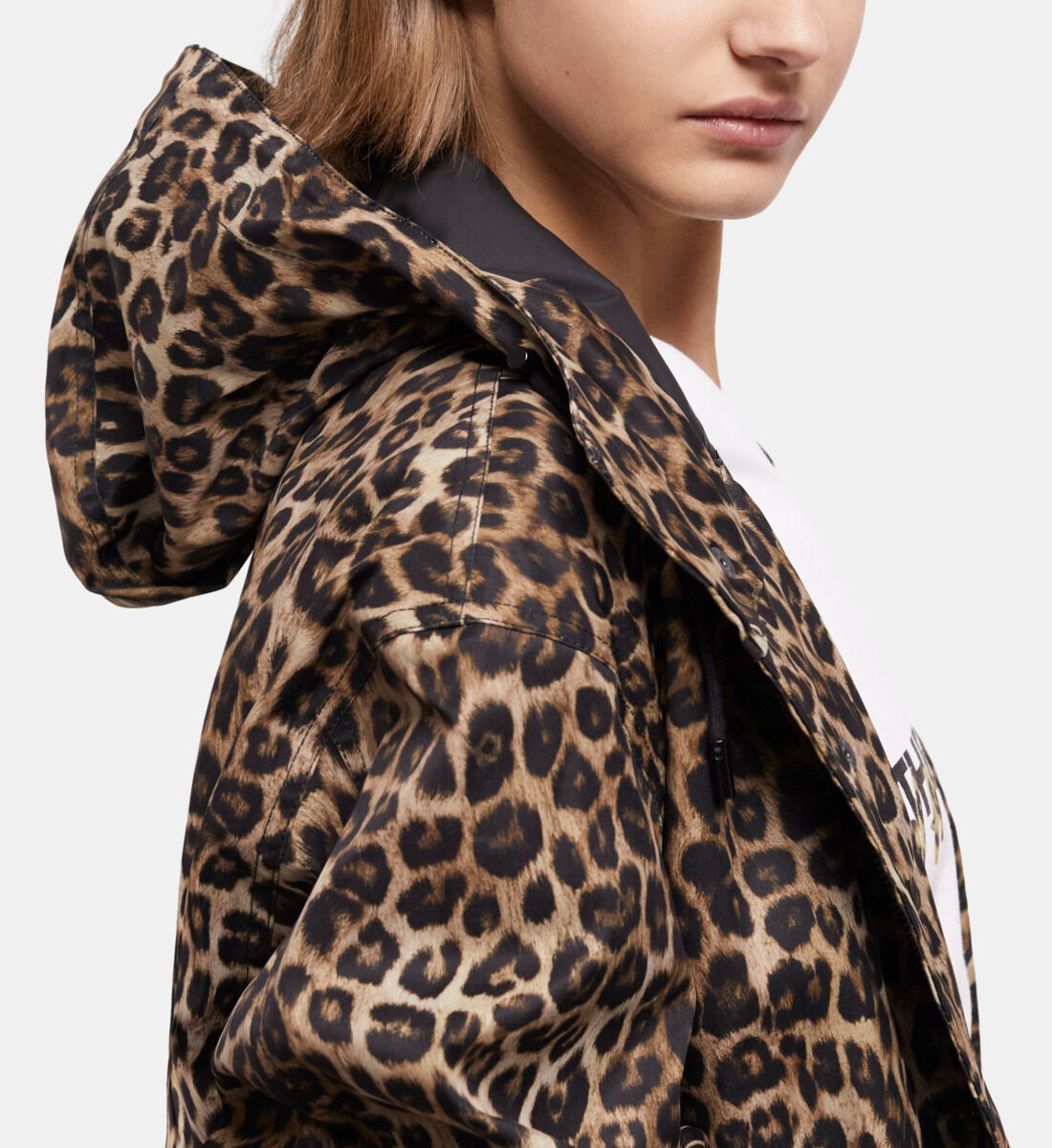 Animal print parka on sale