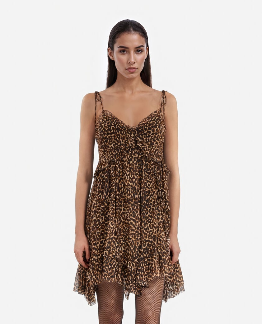 The Kooples FEMME LEOPARD robe courte imprimé léopard