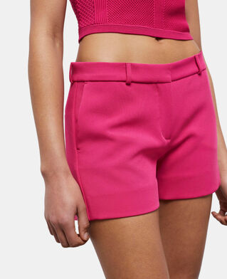 The Kooples FEMME PINK short tailleur rose en cr&ecirc;pe