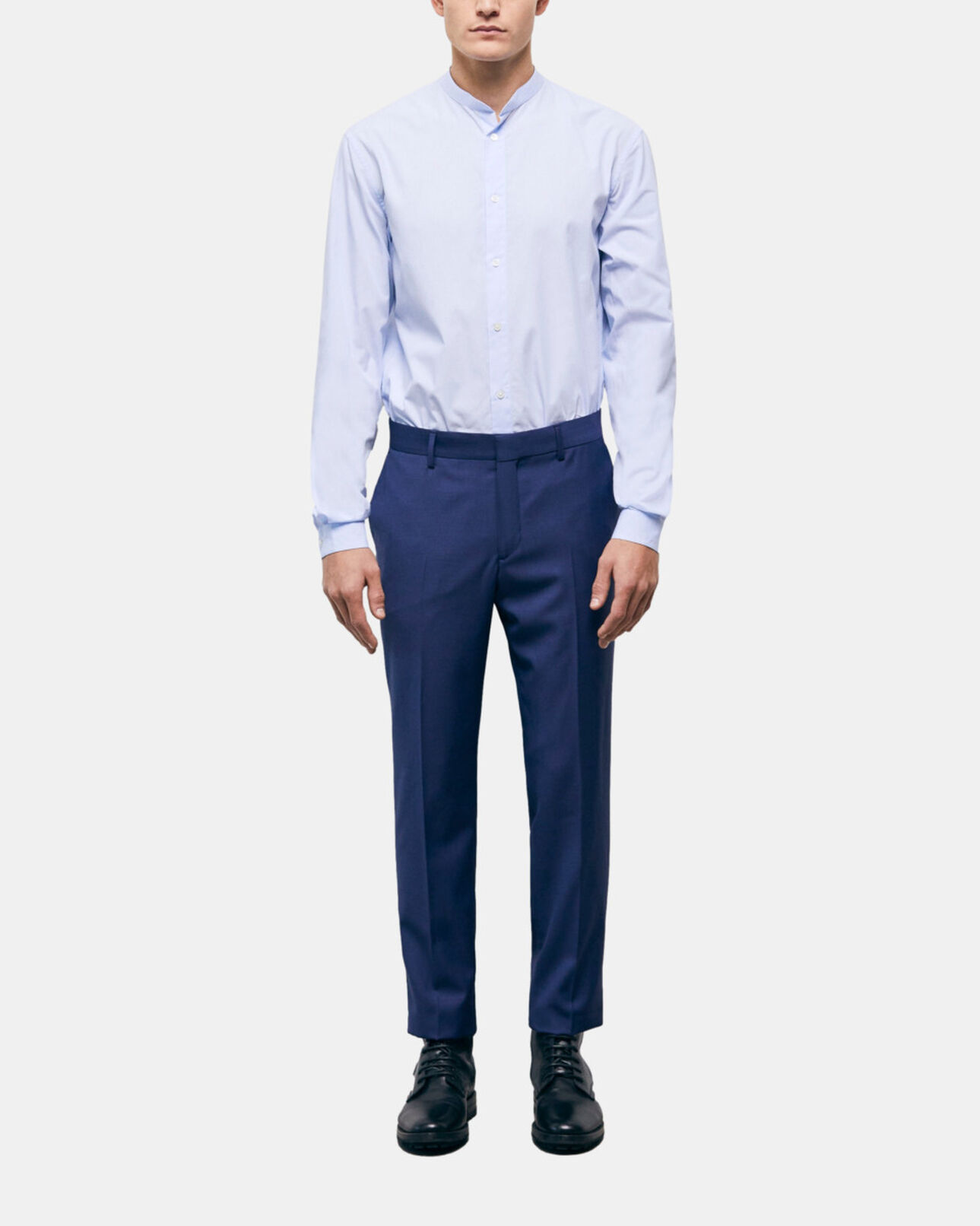 The Kooples MEN NAVY wool suit pants with check motif