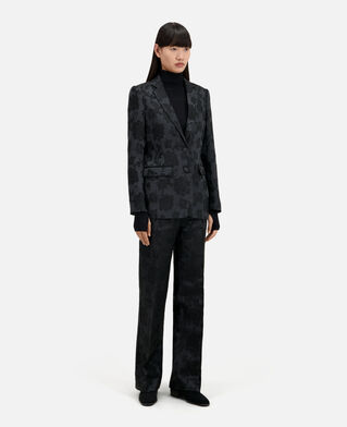 The Kooples FEMME BLACK veste tailleur fleurie noire