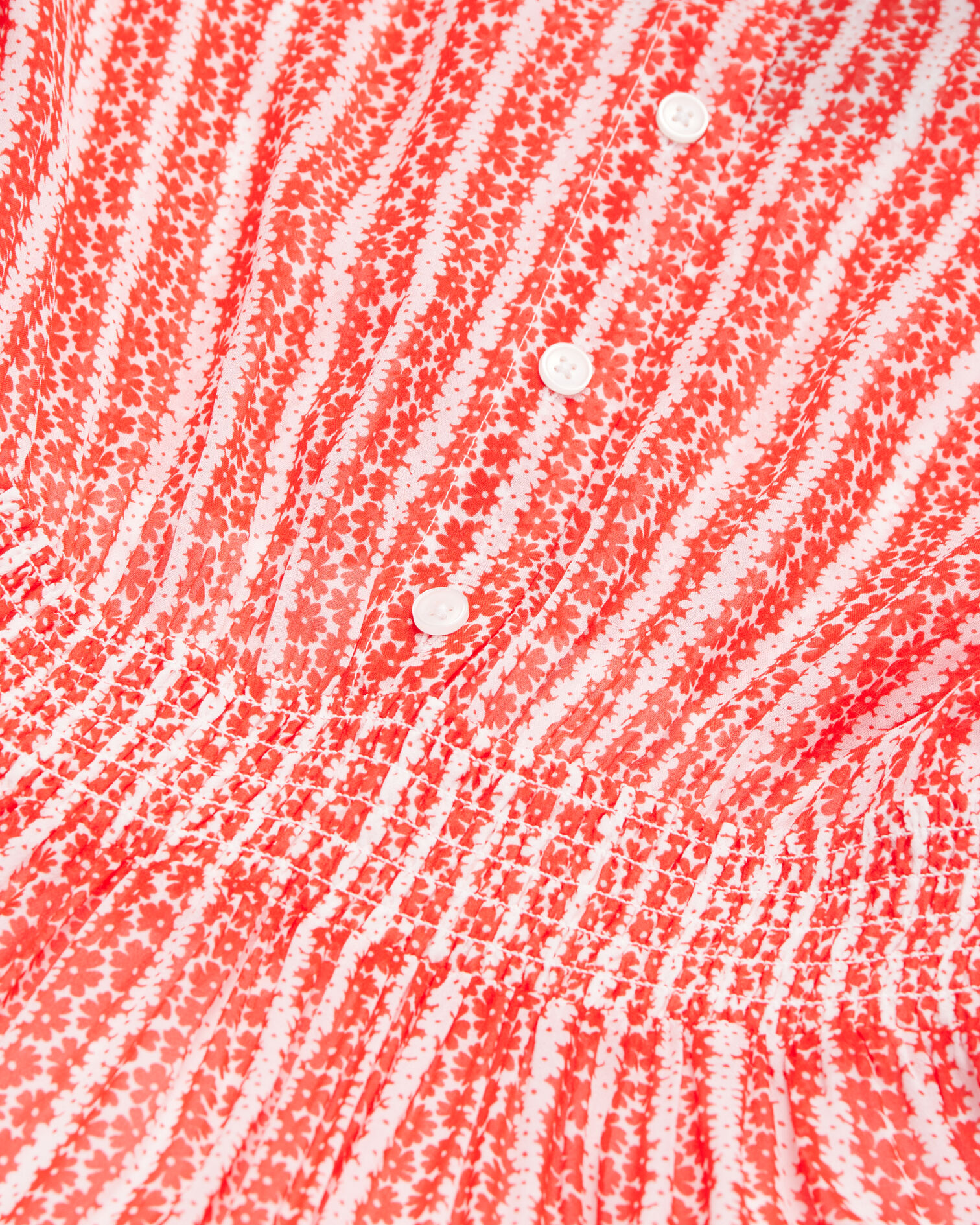 Robe longue imprimée avec volants, RED WHITE, hi-res image number null