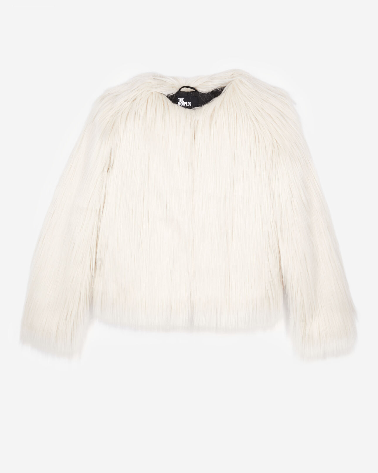 The Kooples WOMEN ECRU ecru faux fur coat