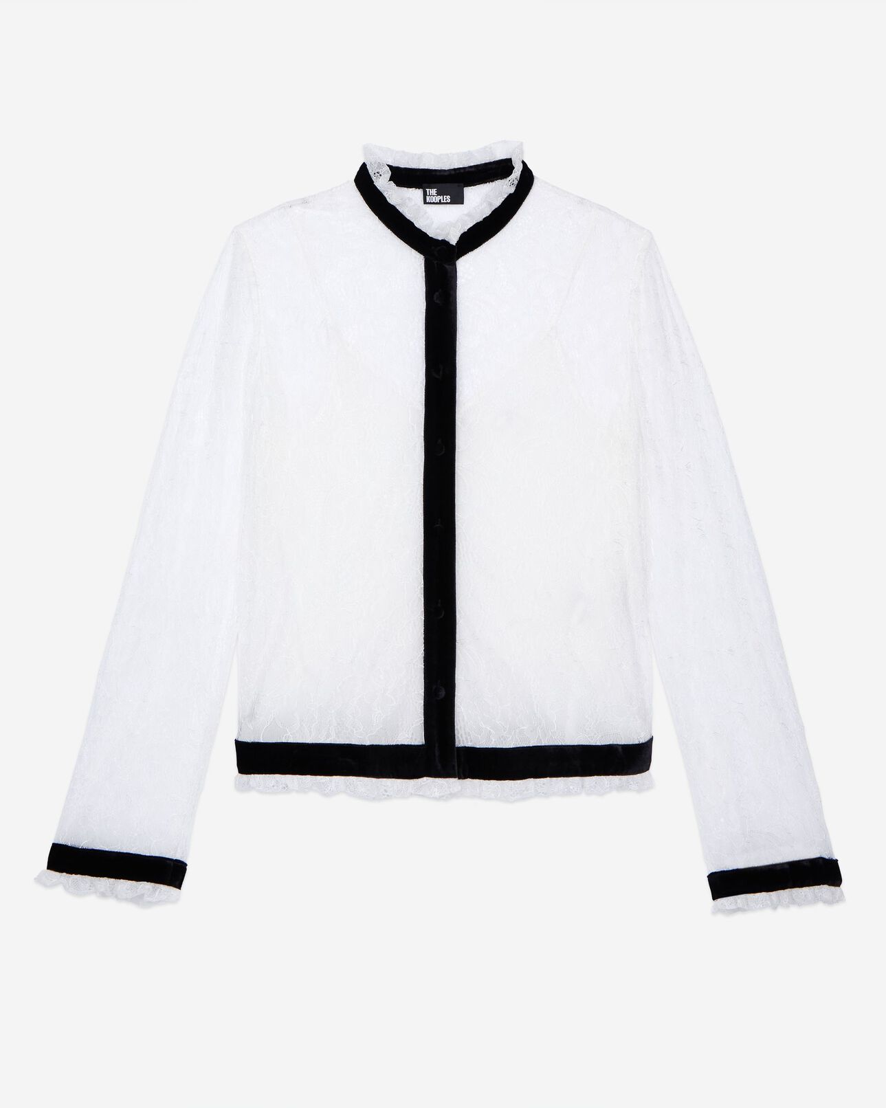 The Kooples DAMEN ECRU hemd aus ecrufarbener spitze