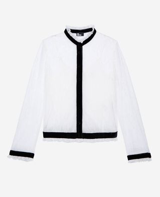 The Kooples DAMEN ECRU hemd aus ecrufarbener spitze