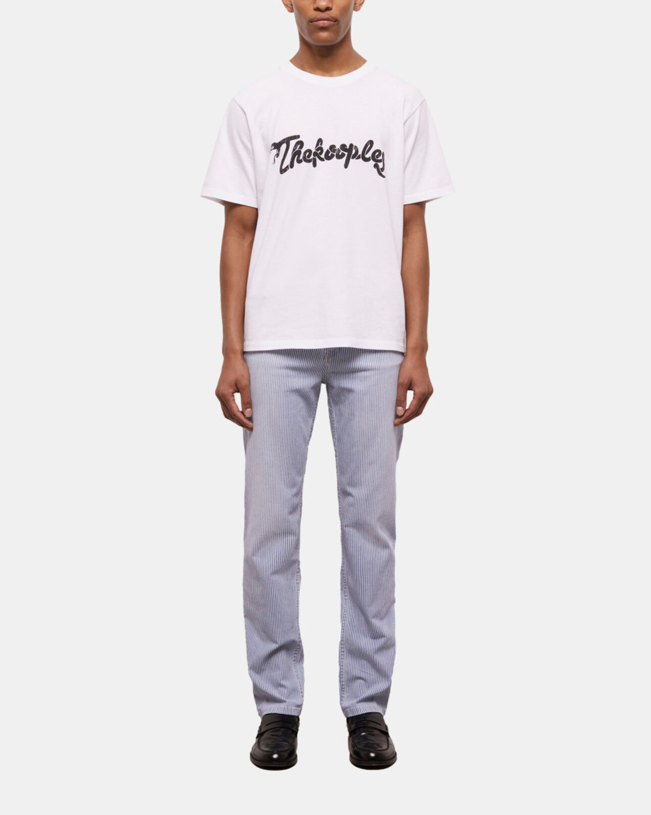The Kooples MEN WHITE men's white t-shirt with snake logo print
