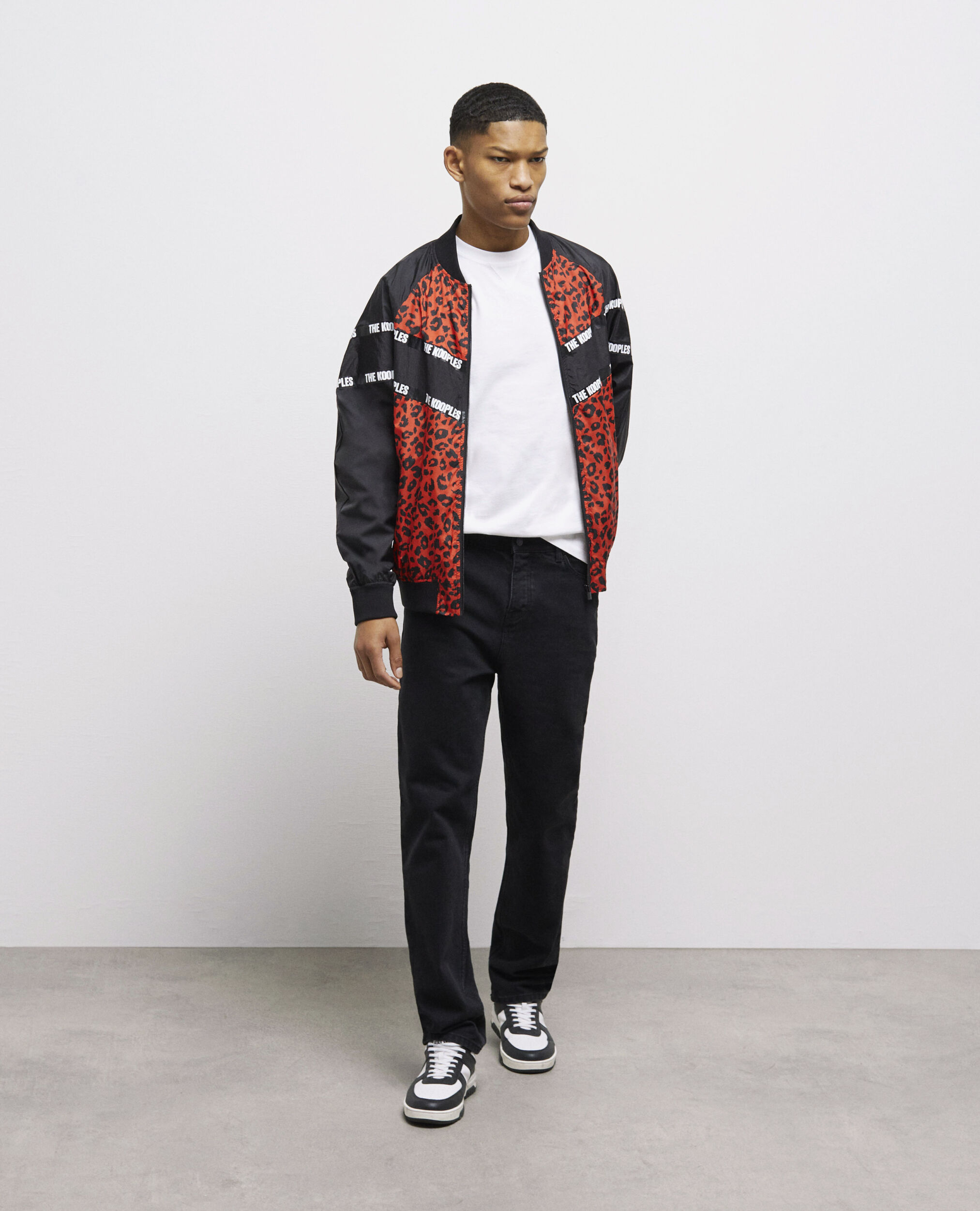 Two-tone jacket with logo bands, MULTICOLOR, hi-res image number null