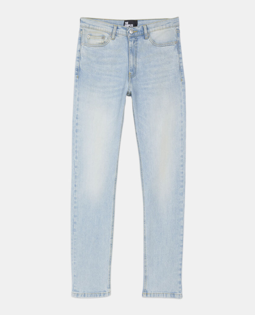 The Kooples WOMEN BLUE BLEACHED / NAVY slim light blue jeans