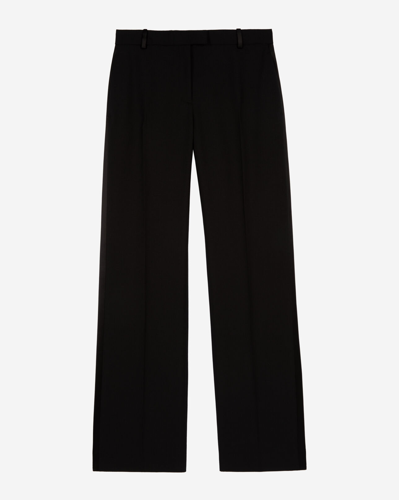 The Kooples WOMEN BLACK black wide-leg tuxedo pants