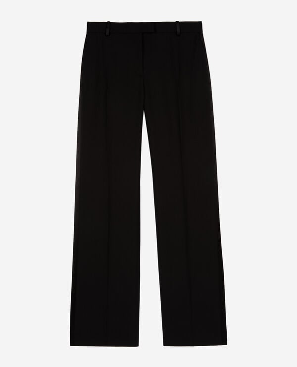 The Kooples FEMME BLACK pantalon de smoking large noir