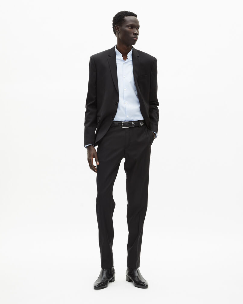 The Kooples MEN BLACK black wool suit jacket tailored fit