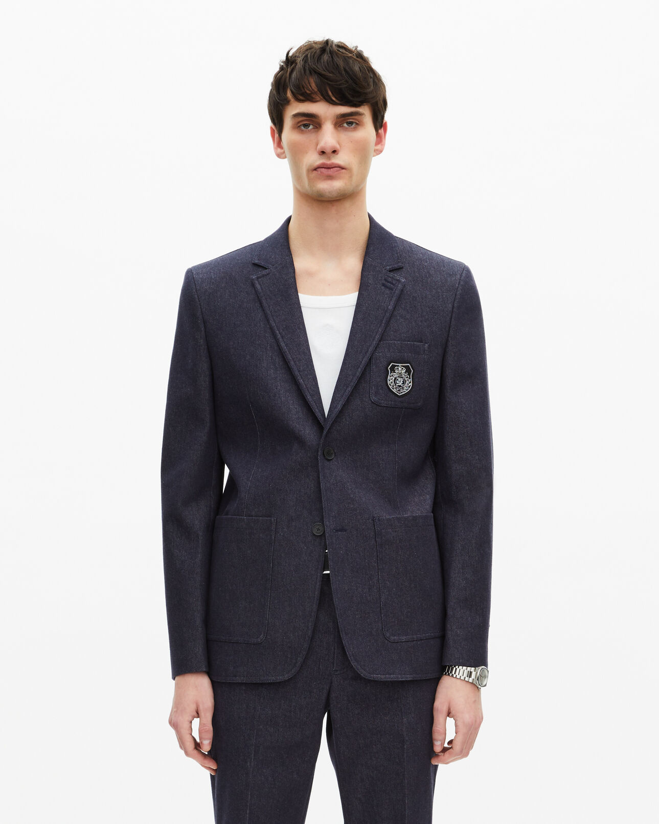 The Kooples HOMBRE NAVY chaqueta de traje azul efecto vaquero