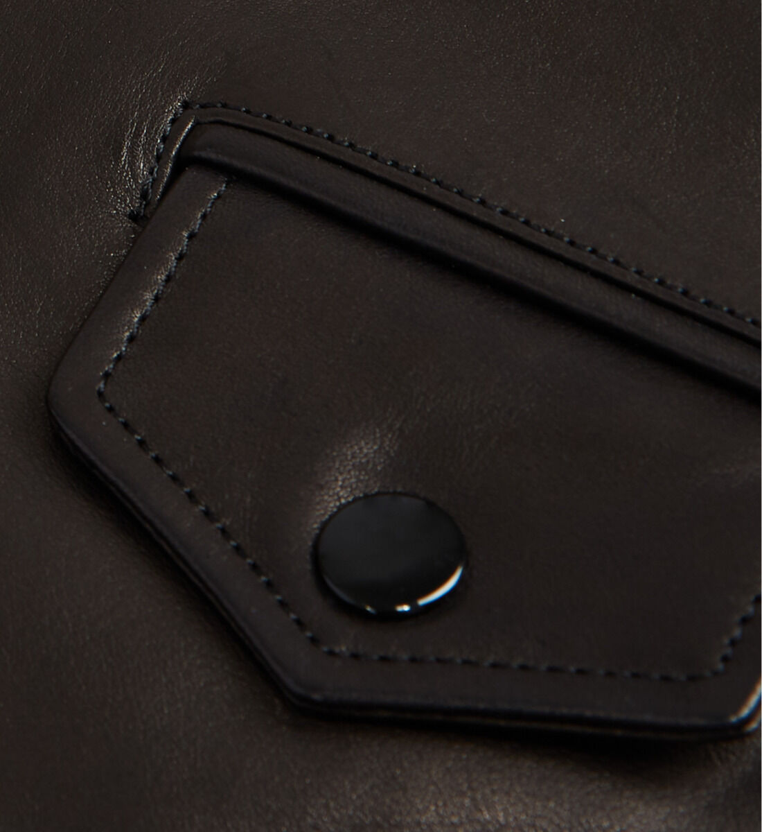 Leather jacket with leopard print lining The Kooples US