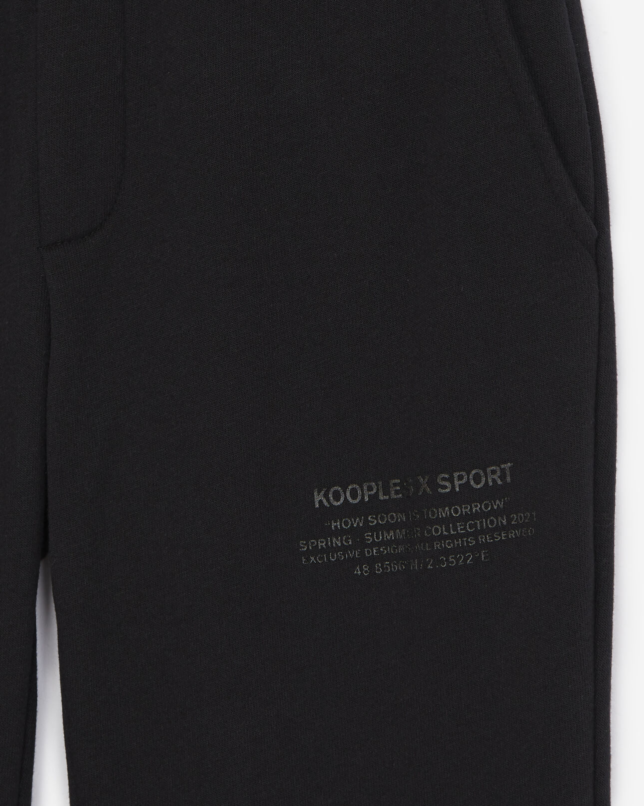 The Kooples WOMEN BLACK black joggers with rubber logo