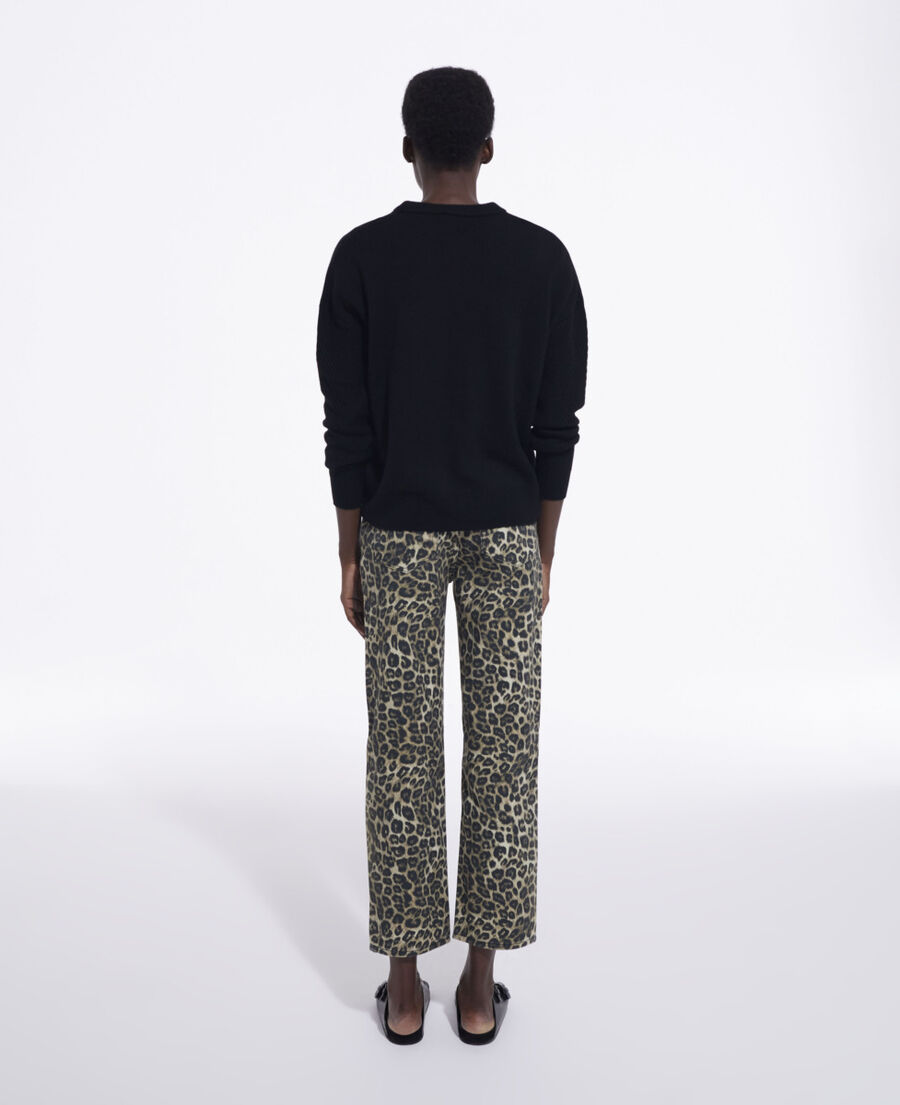 black wool sweater