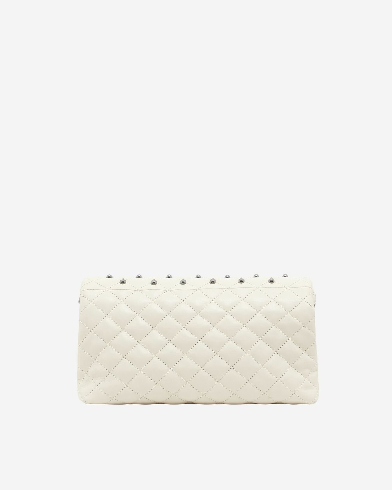 The Kooples WOMEN CREAM heritage small clutch bag in ecru leather