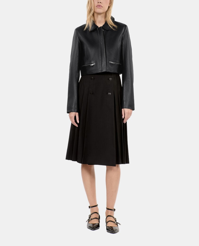 The Kooples DAMEN BLACK schwarze lederjacke