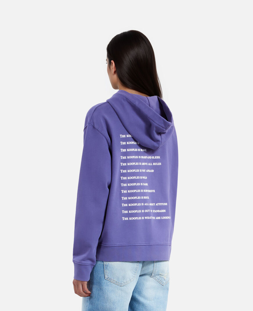 The Kooples WOMEN BLUE ATLANTIQUE what is purple hooded sweatshirt