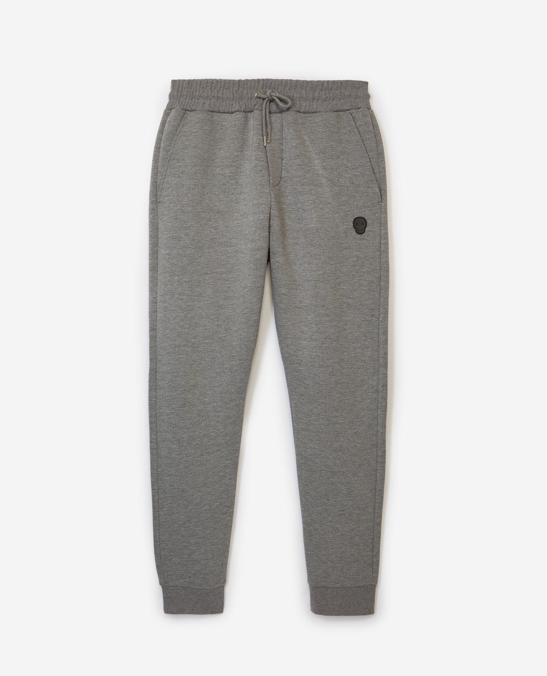 Jogging gris chin skinny badge cuir The Kooples France